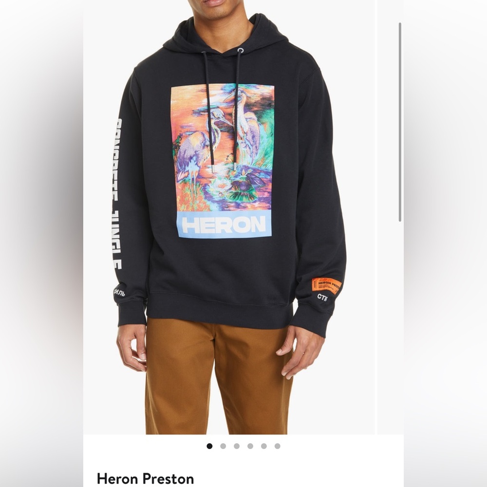 Heron Preston Black Graphic Crewneck Sweater